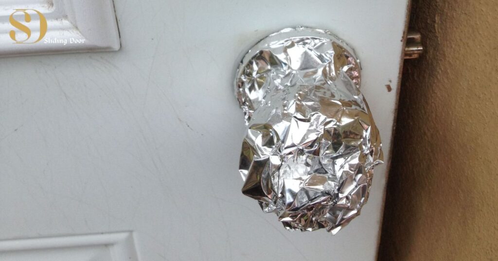 Use foil on the door knob for added security while you are alone